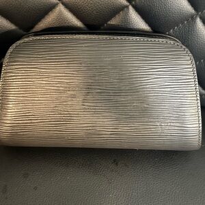 Louis Vuitton Black Epi Leather Cosmetic Pouch